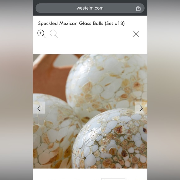 West Elm Speckled Mexican Glass Balls - Picture 2 of 3